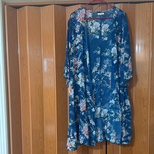 Maurices Navy Floral Swim Coverup